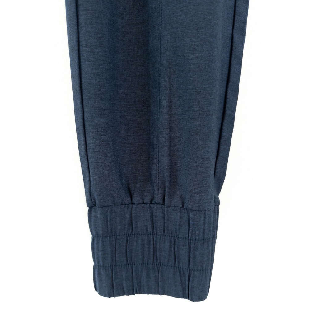 Jogger Pants Womens Blue Nylon Drawstring High Rise Sporty Athleisure Activewear - Picture 6 of 7
